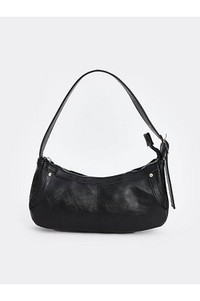 کیف دوشی مشکی زنانه چرم مصنوعی LC Waikiki - کد 871392857