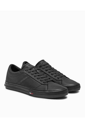 کفش اسنیکر مشکی مردانه چرم اصل Tommy Hilfiger - کد 846988697