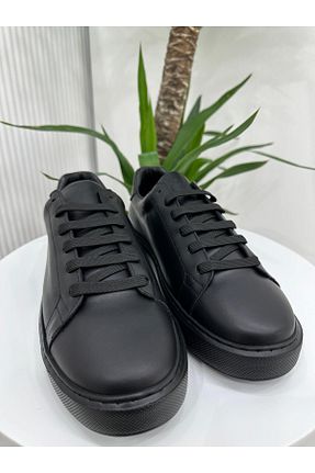 کفش اسنیکر مشکی مردانه چرم اصل Klay Shoes - کد 871386410