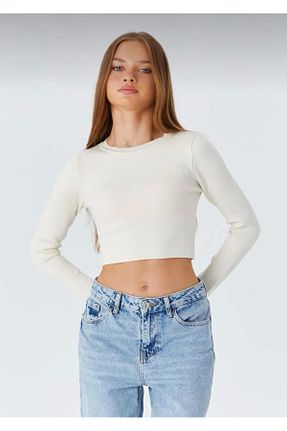 پلیور نباتی زنانه ساده AXSİNE - کد 860073440