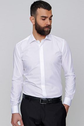 پیراهن سفید مردانه اسلیم فیت Efor - کد 302379427