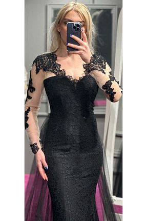 لباس مجلسی و فارغ التحصیلی مشکی زنانه دانتل Abiyeniall - کد 354398249