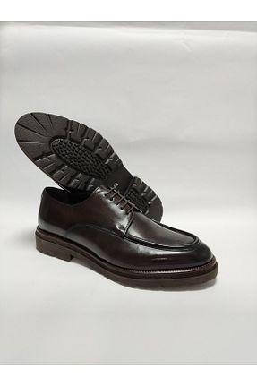 کفش اسنیکر قهوه ای مردانه چرم اصل VİVA SHOES - کد 871416523