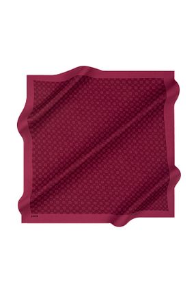 روسری زرشکی پلی استر Aker - کد 835057338