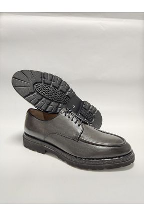 کفش اسنیکر طوسی مردانه چرم اصل VİVA SHOES - کد 871416938