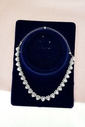 گردنبند استیل ( فولاد ) طوسی زنانه استیل ضد زنگ GÇA Moda - کد 871472017