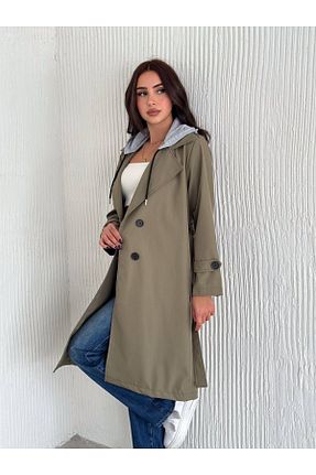 ترنچکت سبز زنانه پلی استر gozdefashion - کد 871452778