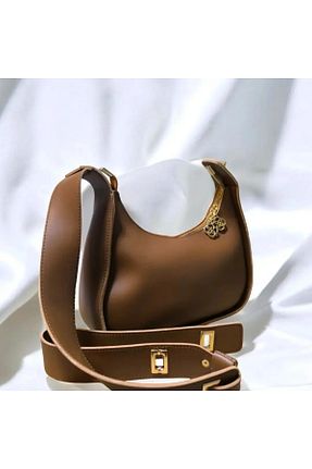 کیف دوشی قهوه ای زنانه چرم مصنوعی DEER - کد 871519969