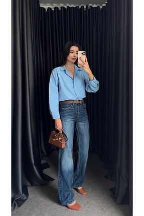 شلوار جین رنگی زنانه پاچه گشاد HAZELANNA - کد 871522817