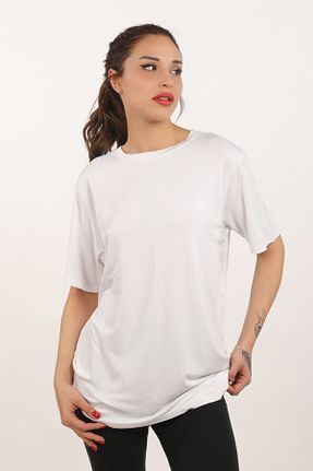 تیشرت سفید زنانه اورسایز khaos - کد 804500499