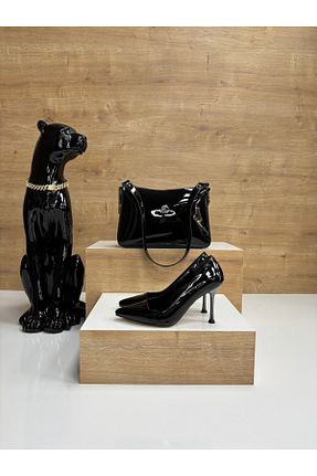کفش مجلسی مشکی زنانه چرم لاکی MADAM - کد 871518186
