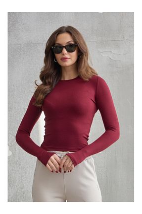 بادی زرشکی زنانه یقه دوچرخه Elif Özbey Butik - کد 871532729