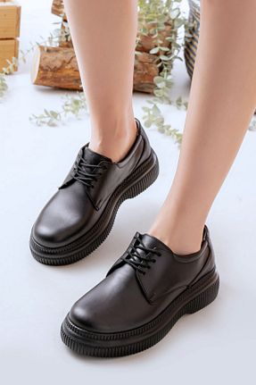 کفش کژوال مشکی زنانه چرم خالص Dericalle shoes - کد 869799895