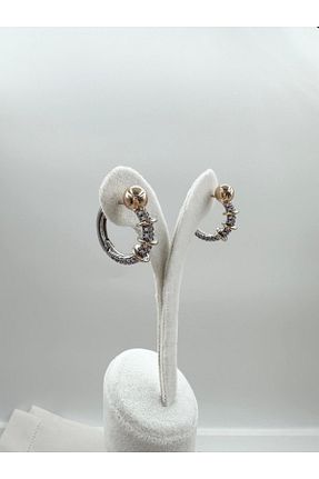 گوشواره جواهر طلائی زیرکن Jerie - کد 871534410