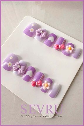 ناخن مصنوعی و اکسسوری بنفش SEVRU - کد 863757434