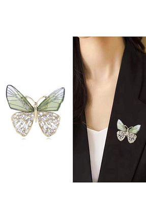 سنجاق سینه طلائی زنانه فلزی model aksesuar - کد 765769998