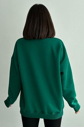 سوئیشرت سبز زنانه چاپی zunop - کد 871623665