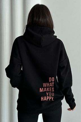 سوئیشرت مشکی زنانه چاپی zunop - کد 871623789