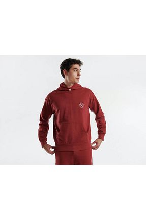 سوئیشرت زرشکی مردانه چاپی United Colors of Benetton - کد 871625200