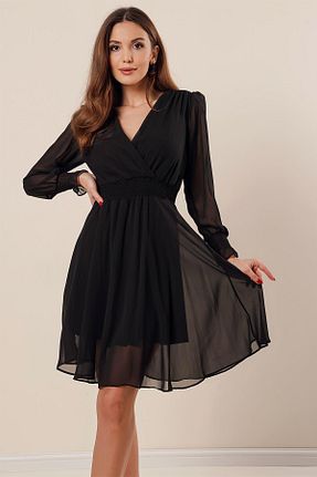 لباس مشکی زنانه بافتنی By Saygı - کد 463900879