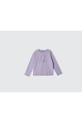 تیشرت بنفش بچه گانه رگولار United Colors of Benetton - کد 871626935