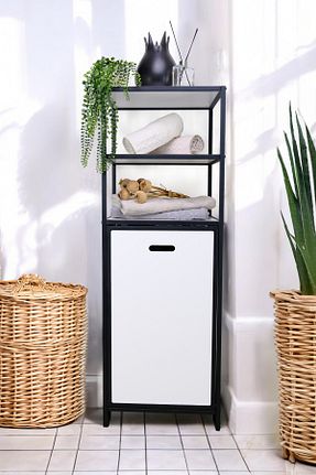 قفسه حمام مشکی چوب Digithome - کد 866323648