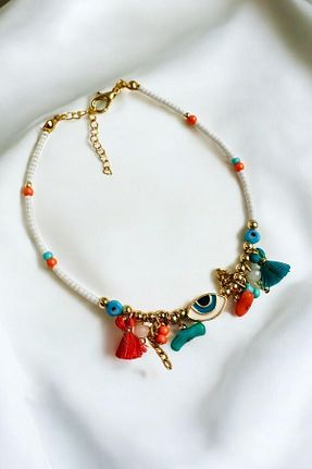 خلخال جواهر طلائی زنانه پوشش لاکی PETEK AKSESUAR - کد 749546561