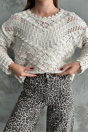پلیور بژ زنانه ساده macharel jeans - کد 656637190