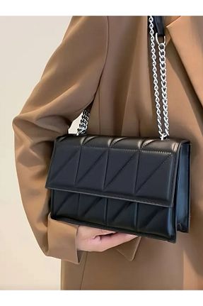 کیف دوشی مشکی زنانه پلی اورتان SAEJ - کد 871637195