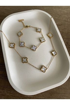 ست جواهر طلائی زنانه پوشش لاکی X-Lady Accessories - کد 871640412