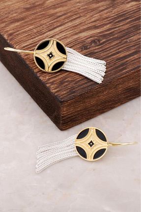 گوشواره نقره طلائی زنانه 925 عیار Sümer Telkari - کد 6968674