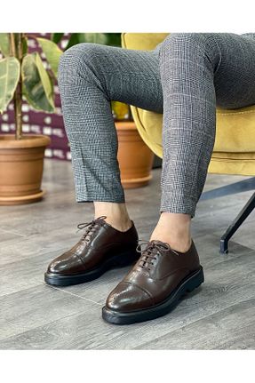 کفش کژوال قهوه ای مردانه چرم خالص NYZ - کد 871646518