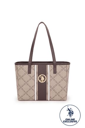 کیف دوشی قهوه ای زنانه چرم مصنوعی U.S. Polo Assn. - کد 149165787