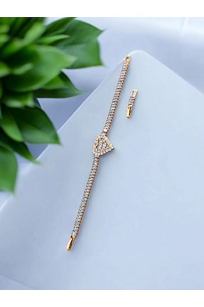 دستبند استیل (فولاد) طلائی زنانه استیل (فولاد) Marlenka - کد 871654491