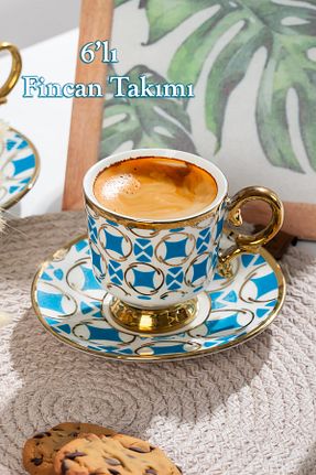 فنجان قهوه آبی 6 نفره Porsima - کد 871324168