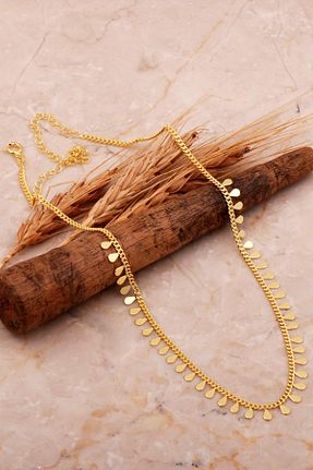 گردنبند نقره طلائی زنانه 925 عیار Sümer Telkari - کد 806924675