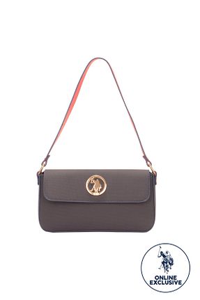کیف دوشی سرمه ای زنانه چرم مصنوعی U.S. Polo Assn. - کد 303334666