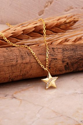 گردنبند نقره طلائی زنانه 925 عیار Sümer Telkari - کد 806957536