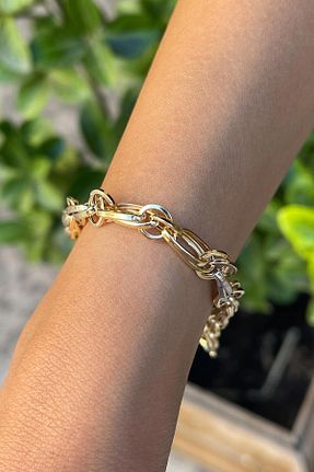 دستبند طلا زرد زنانه 14 عیار Bayar Gold - کد 125452332