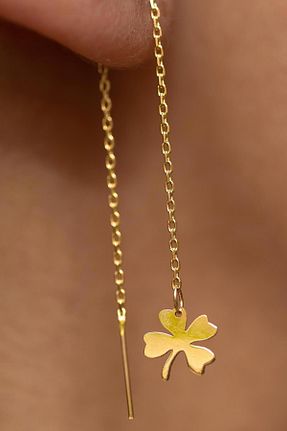گوشواره طلا زرد زنانه 14 عیار Bayar Gold - کد 62619010