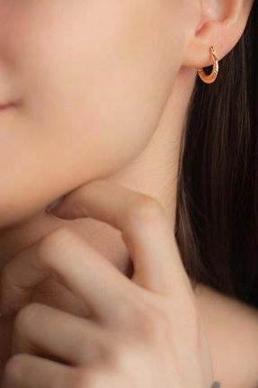 گوشواره طلا زرد زنانه 14 عیار Bayar Gold - کد 75515088