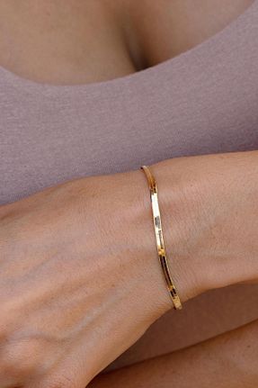 دستبند طلا زرد زنانه 14 عیار Bayar Gold - کد 62482629