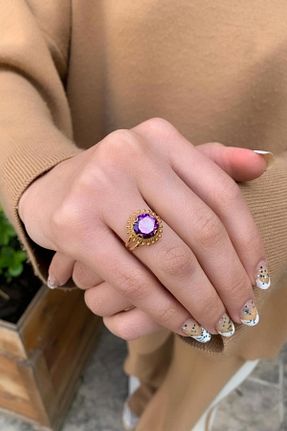 انگشتر طلا زرد زنانه 14 عیار Bayar Gold - کد 103134337