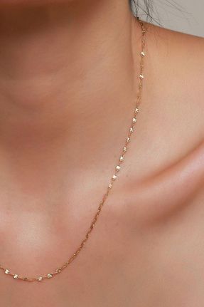 گردنبند طلا زرد زنانه 14 عیار Bayar Gold - کد 97591754