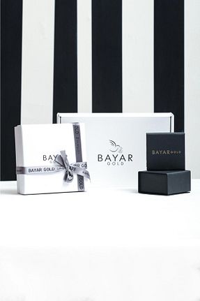 انگشتر طلا زرد زنانه 14 عیار Bayar Gold - کد 62839471