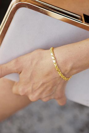 دستبند طلا زرد زنانه 14 عیار Bayar Gold - کد 62493058
