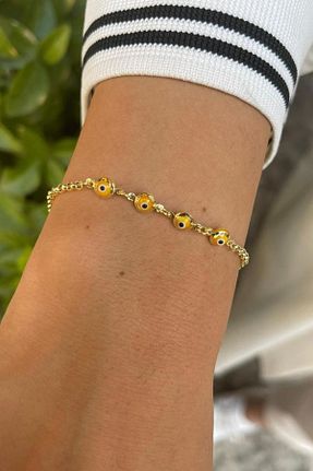 دستبند طلا زرد بچه گانه 14 عیار Bayar Gold - کد 136150693