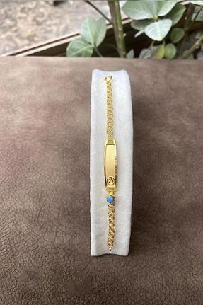 دستبند طلا زرد بچه گانه 14 عیار Bayar Gold - کد 83040067