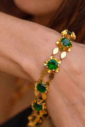 دستبند طلا زرد زنانه 14 عیار Bayar Gold - کد 62496373