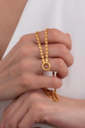 گردنبند طلا زرد زنانه 14 عیار Bayar Gold - کد 62715165